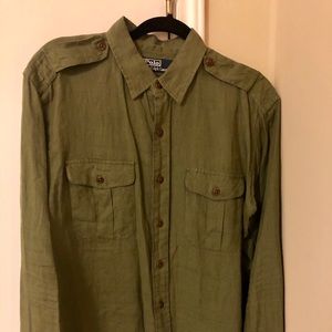 Men’s linen polo shirt